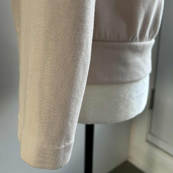 Massimo Dutti Alabaster Rose Modal Zip-Up Hoodie with Voile Front Panels – US XS - Picture 9 of 12